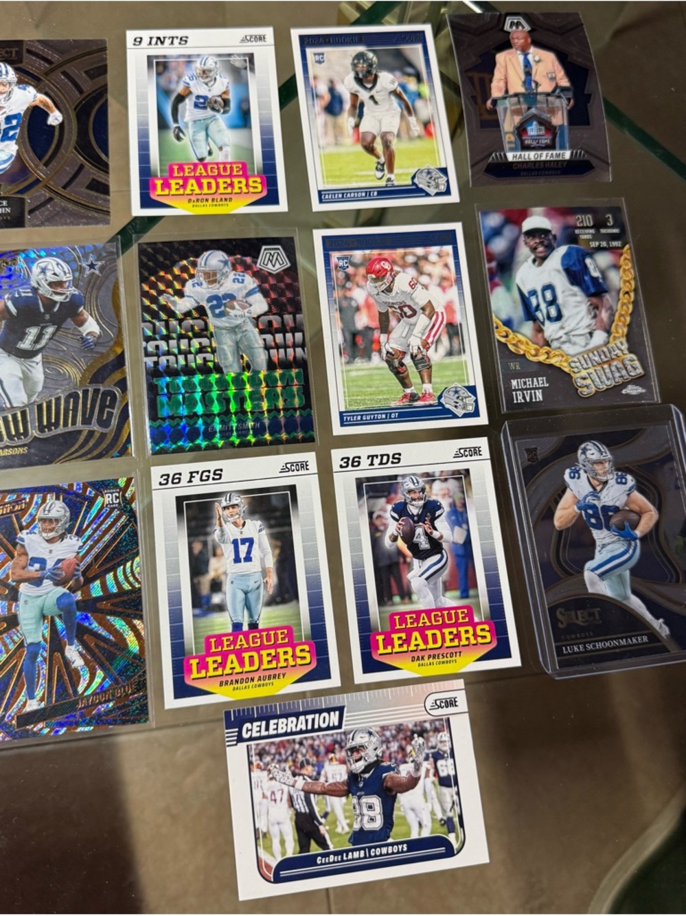13 card lot Dallas Cowboys CeeDee Lamb Brandon Aubrey